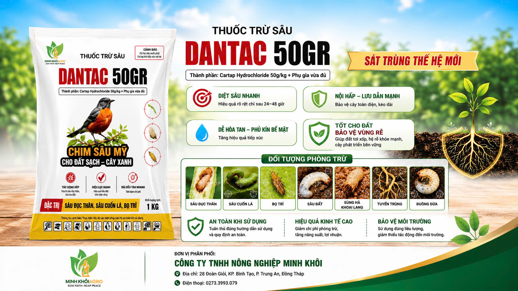 Thuốc trừ sâu DANTAC 50GR - Gói 1kg